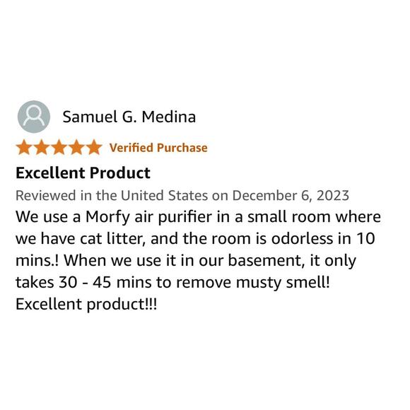 MORFY New Air Purifier covers 270 SqFt /hour, H13 True HEPA Filter Quiet Compact - Picture 6 of 13